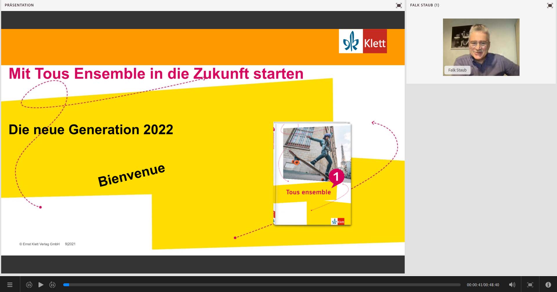 screen Onlineseminar mit Falk Staub