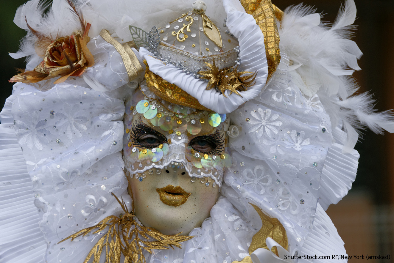 Guyana Guyana - Maske in weiß und gold
