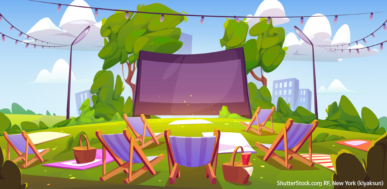 Open-air-Kino Film im Freien Illustration