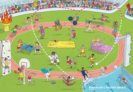 Tous ensemble Kalenderblatt Juli 2024 (inklusive gratis Download)