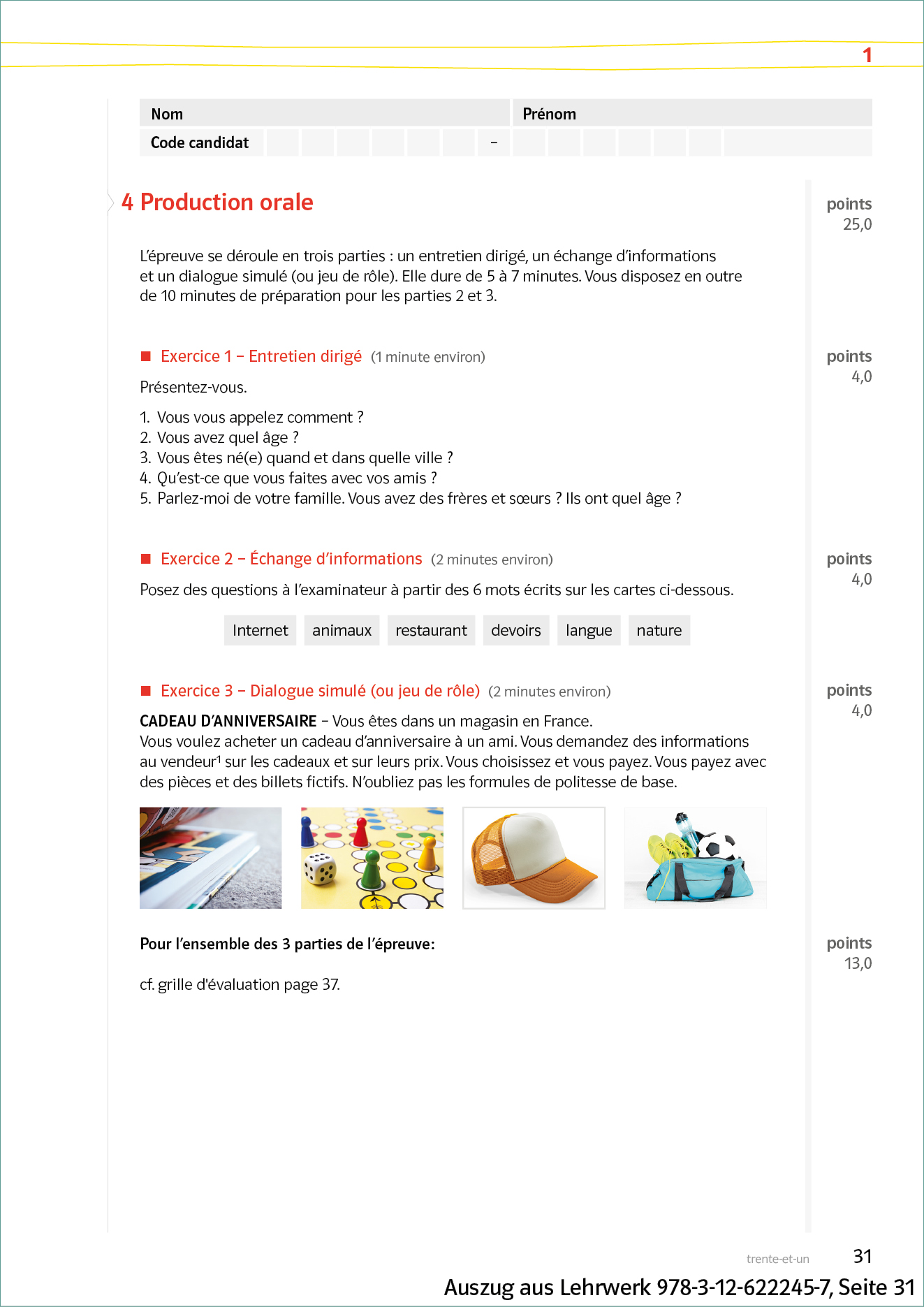 Beispielseite 978-3-12-622245-7_031 Beispiel_DELF_31